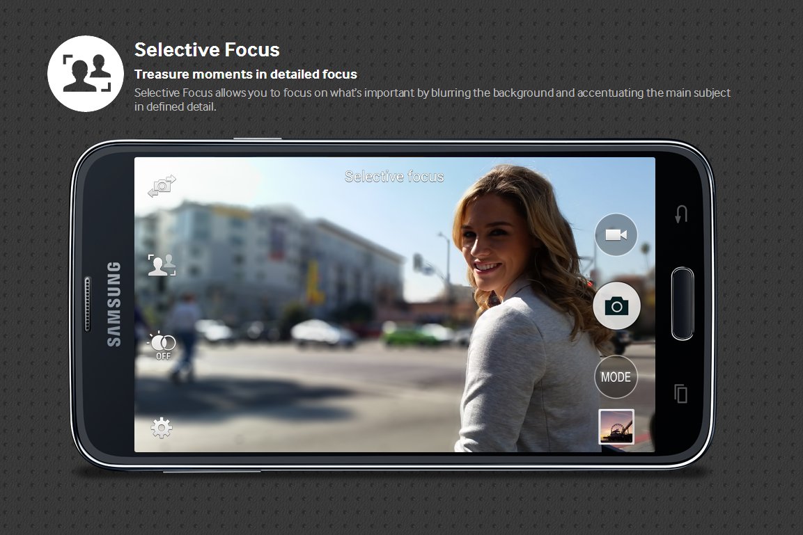 Galaxy S5 Selektiver Fokus