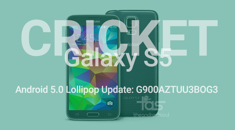 Cricket Galaxy S5 erhält Lollipop-Update im Build G900AZTUU3BOG3 [Odin TAR]