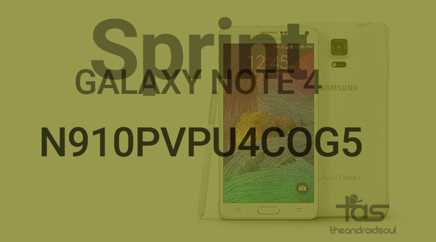 Laden Sie das N910PVPU4COG5 Android 5.1.1-Update für Sprint Galaxy Note 4 herunter [Stock Odin TAR]
