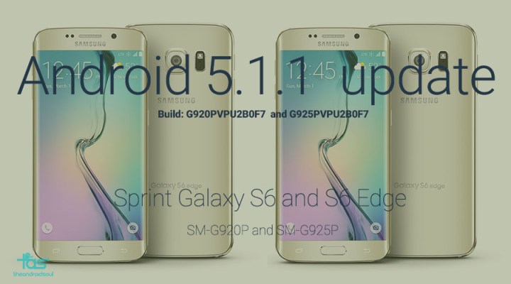 Sprint Galaxy S6 und S6 Edge erhalten Android 5.1.1 Update, Build OF7
